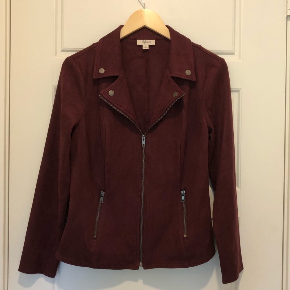 Purple Faux Suede Women’s Jacket